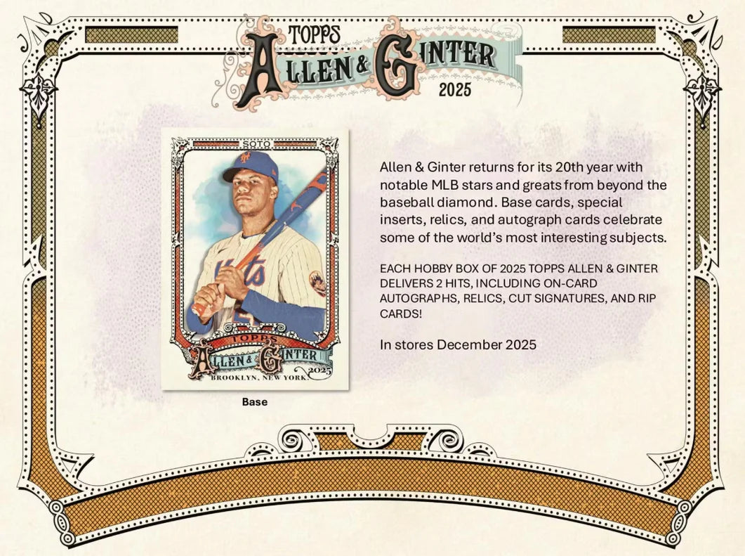 Topps Allen & Ginter 2025 MLB Blaster Box