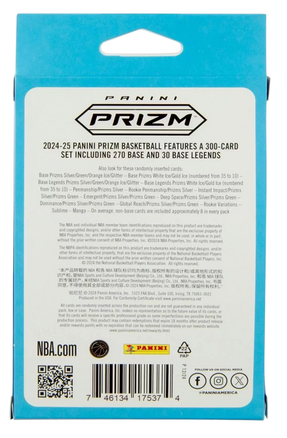 Panini Prizm 2024/25 Hanger Box (White Ice & Gold Ice Prizms)