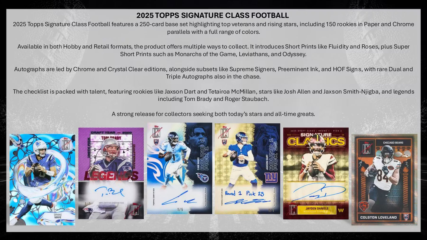 Topps Signature Class NFL 2025 Blaster Box