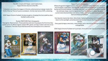 Topps Chrome NFL 2025 Hanger Box