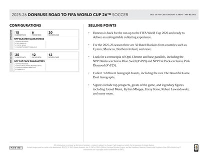 Panini Donruss Road to the World Cup 2025/26 Value Pack
