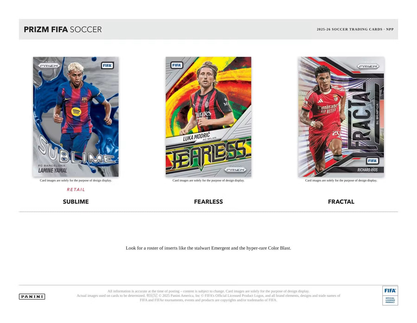 Panini Prizm FIFA Soccer 2025/26 Blaster Box