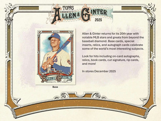Topps Allen & Ginter MLB 2025 Jumbo Value Pack