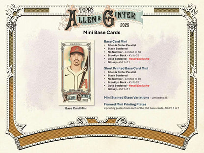Topps Allen & Ginter MLB 2025 Jumbo Value Pack