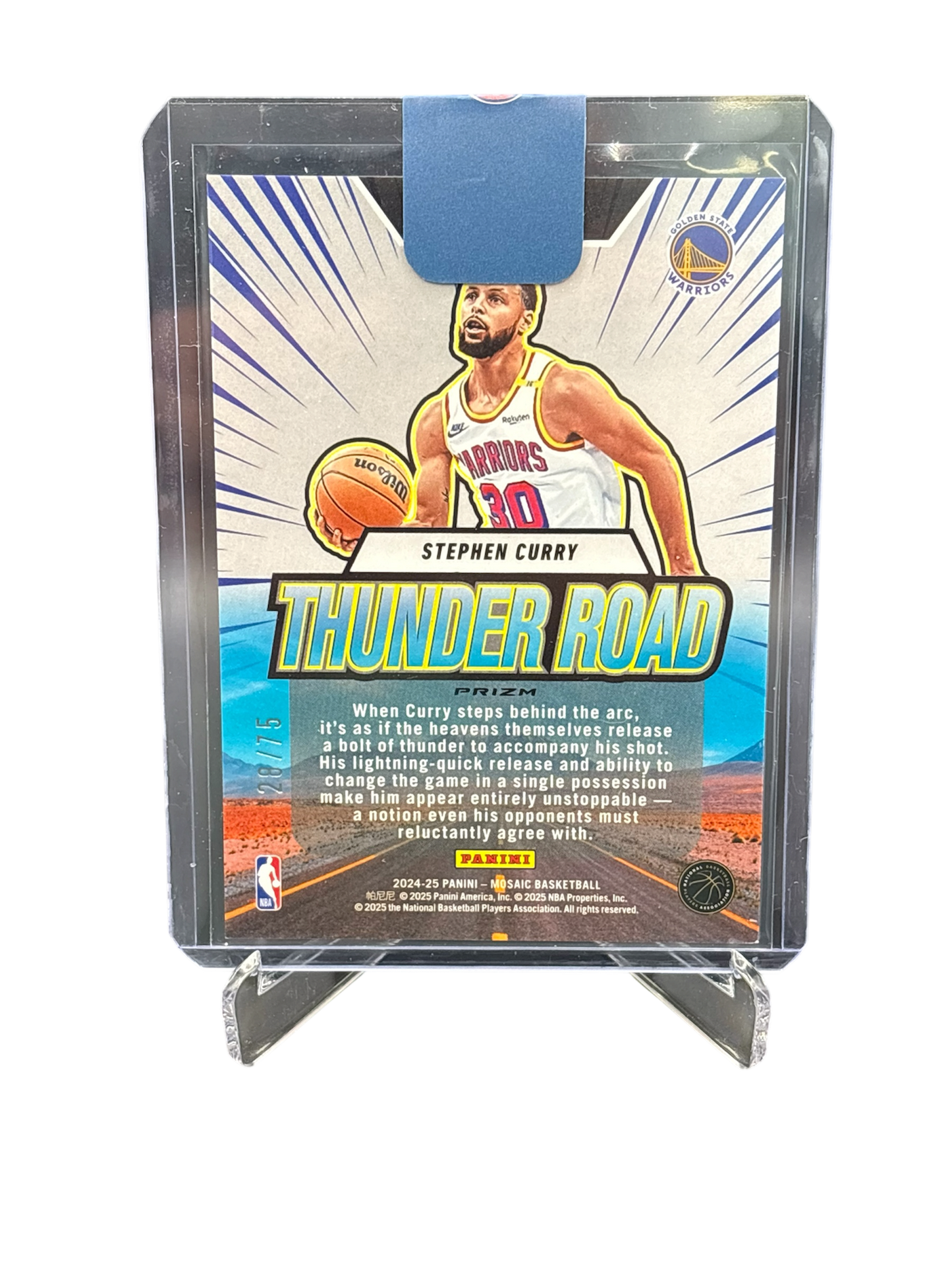 Panini Mosaic 2024/25 Thunder Road Red Fluorescent Prizm #/75