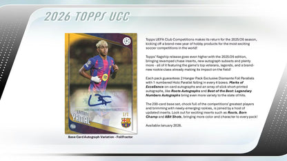 Topps UEFA Club Competitions 2025/26 Hanger Box