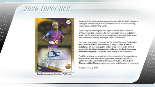Topps UEFA Club Competitions 2025/26 Hanger Box