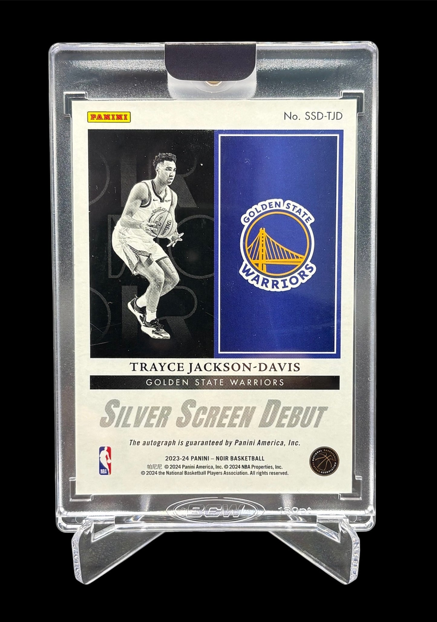 Panini Noir 2023-24 Silver Screen Debut RC On Card Autograph #/99