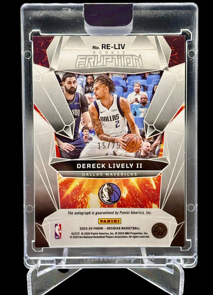 Panini Obsidian 2023-24 Eruption Rookie Autograph #/75