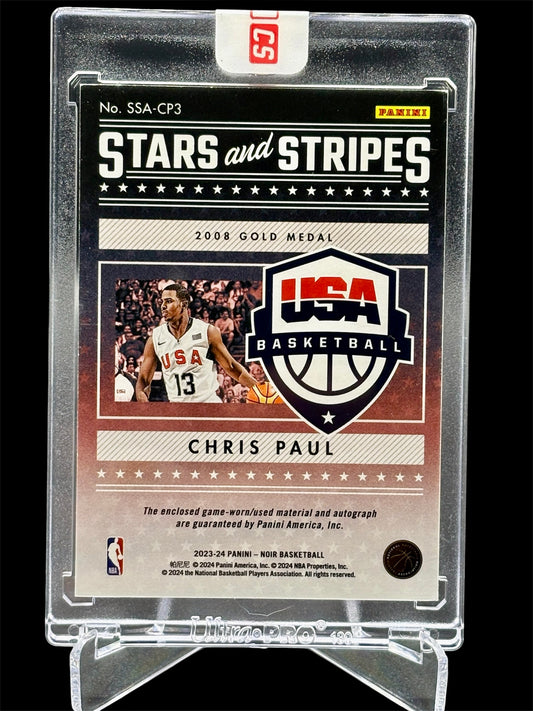 Panini Noir 2023-24 Stars and Stripes Patch On Card Autograph #/49