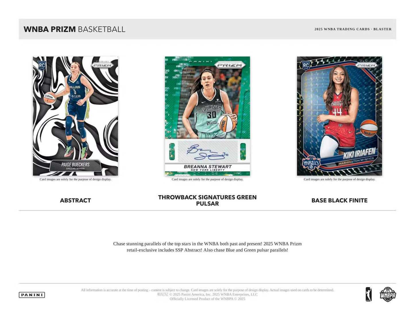 Panini Prizm WNBA 2025 Blaster Box