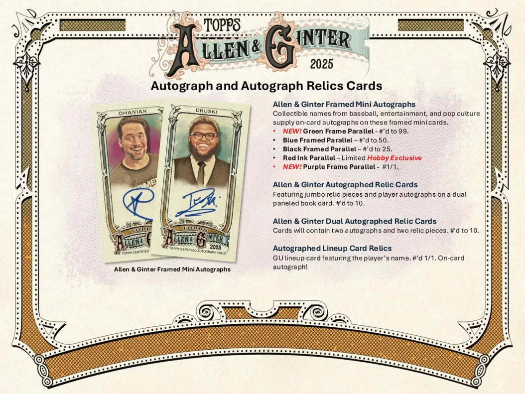 Topps Allen & Ginter 2025 MLB Blaster Box