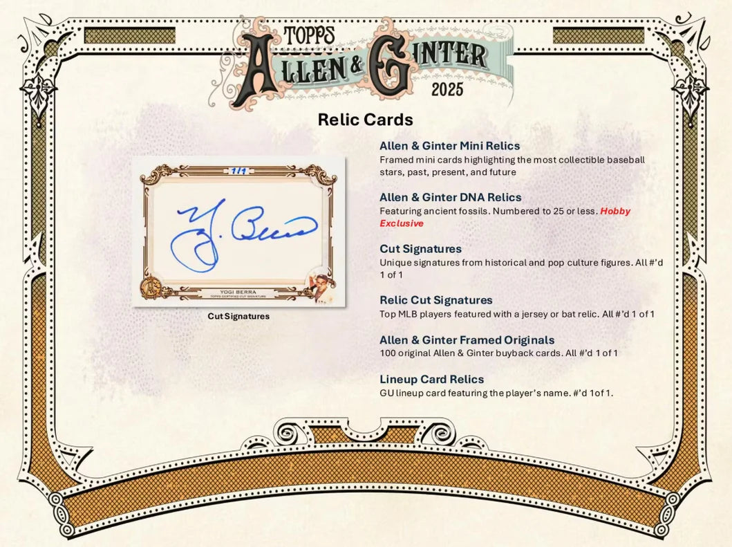Topps Allen & Ginter 2025 MLB Blaster Box