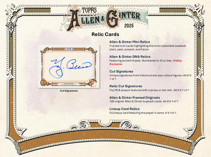 Topps Allen & Ginter 2025 MLB Blaster Box