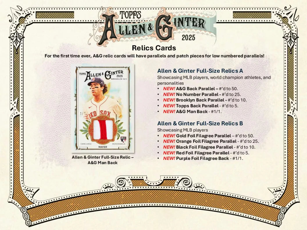 Topps Allen & Ginter 2025 MLB Blaster Box