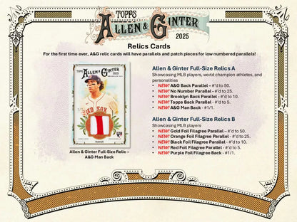 Topps Allen & Ginter 2025 MLB Blaster Box