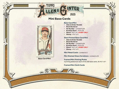 Topps Allen & Ginter 2025 MLB Blaster Box