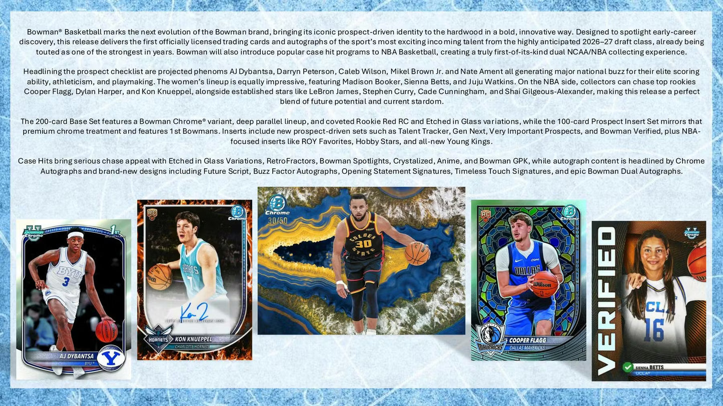 Topps Bowman 2025/26 Basketball Mega Box